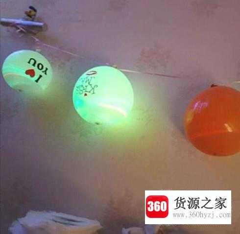 怎样把普通气球变成led吊灯？