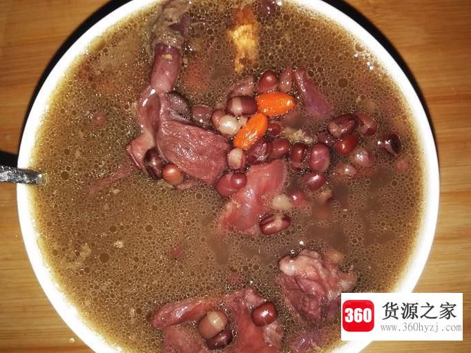 红豆炖隔山肉汤的做法