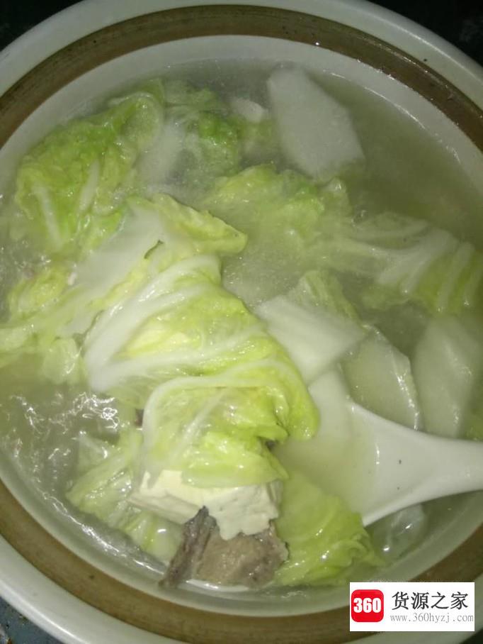 娃娃菜豆腐排骨汤