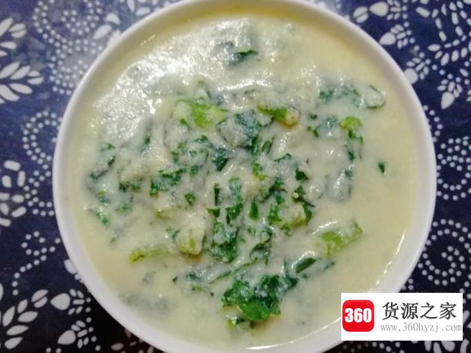 萝卜叶子菜豆腐粥做法