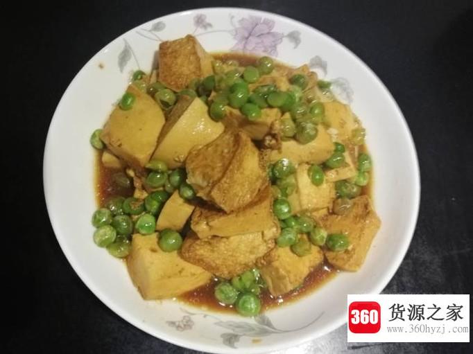 豌豆烧豆腐的做法