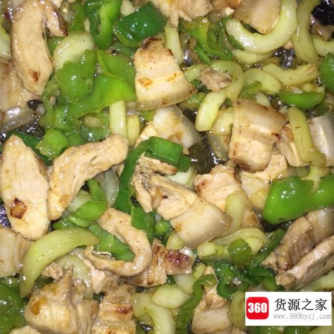 五花肉青椒炒秋黄瓜