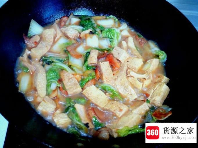 大白菜炖冻豆腐的家常做法