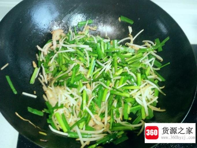 绿豆芽炒韭菜的家常做法