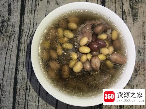 花生黄豆炖龙骨的家常做法