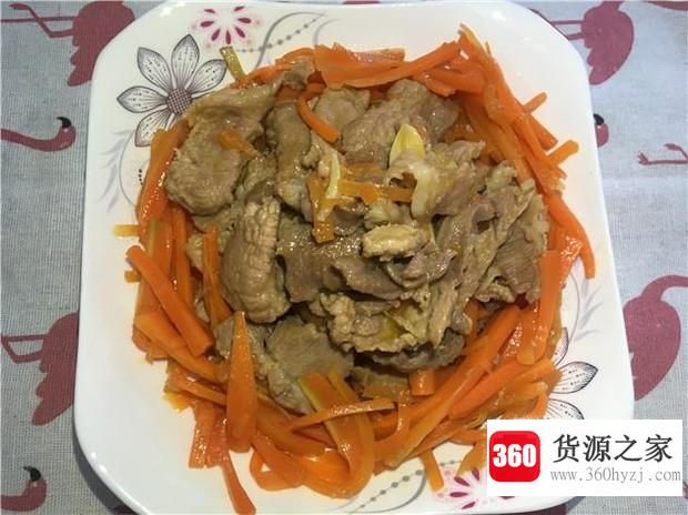 胡萝卜丝炒瘦肉的家常做法