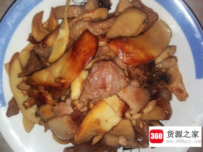 杏鲍菇爆炒肉片的做法