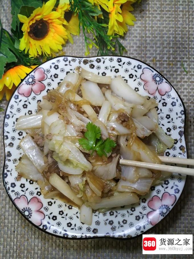 怎样做美味的白菜粉条炒肉末？