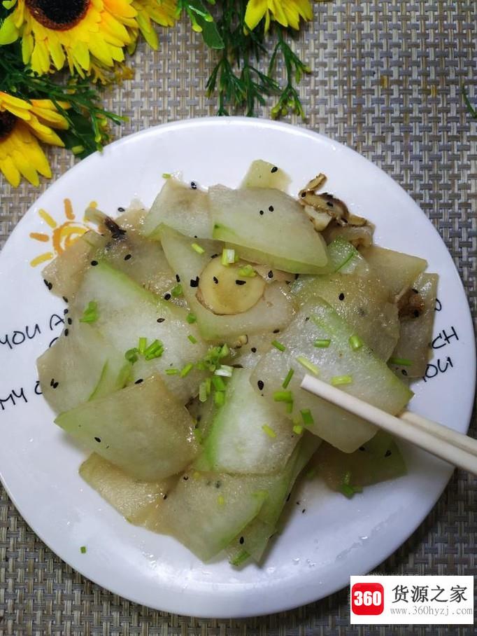 怎样做芝麻味炒冬瓜？