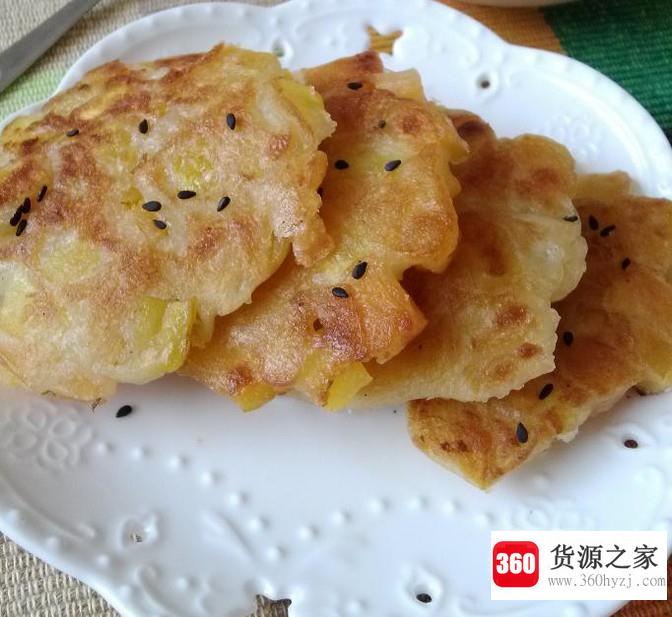 煎红薯粒饼的做法