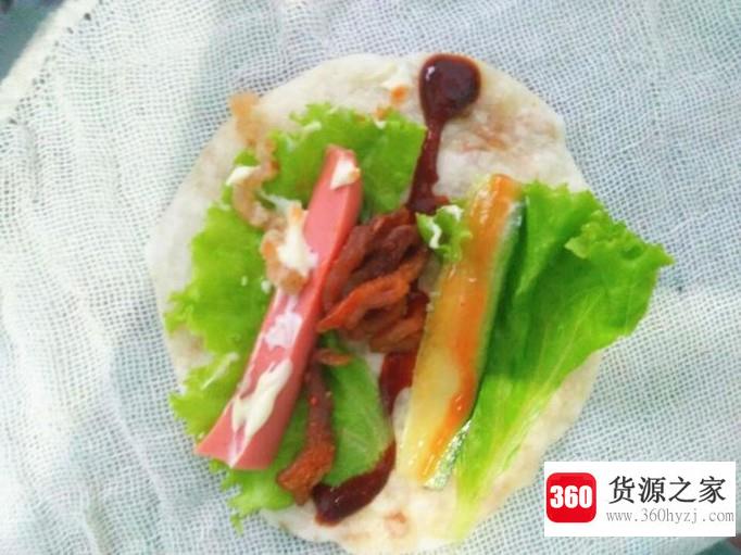 蔬菜肉丝沙拉卷饼怎么做？