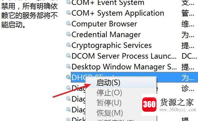 快速打开dhcp的方法及命令