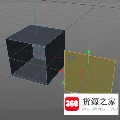 c4d中怎么把立方体其中一个面分离出来？