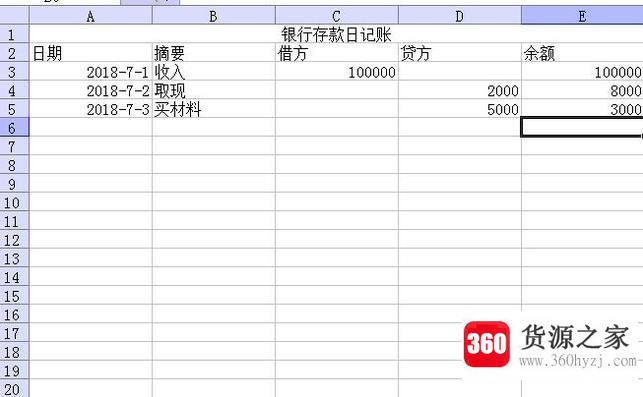 excel表格怎么设置编辑银行存款日记账