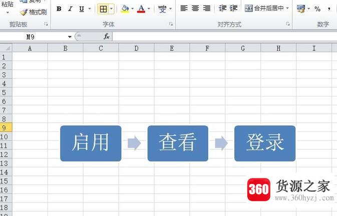 excel画登录流程图