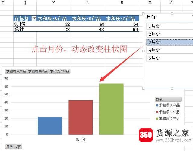 excel中怎么用切片器制作动态柱状图