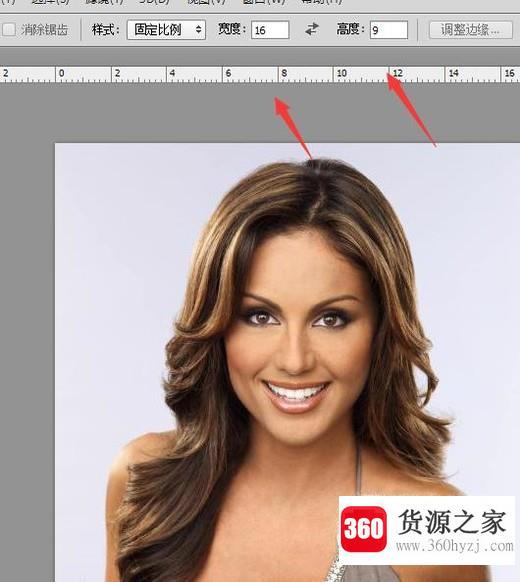 怎么在ps里面把一张图片调成16:9的比例