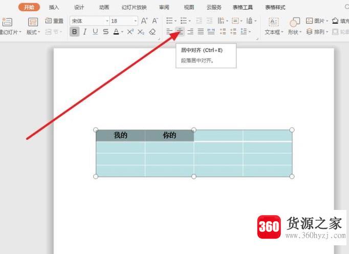 ppt里面制作的表格怎么让字体上下居中