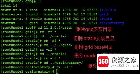 彻底删除linux中oracle信息