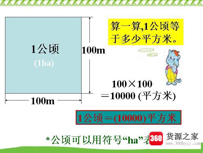 平方米和公顷的进率是多少？