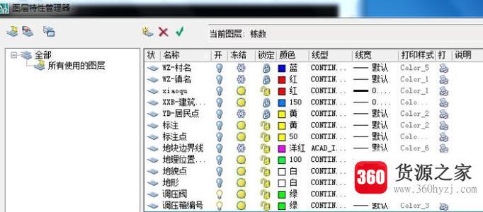 cad图层的隐藏与显示