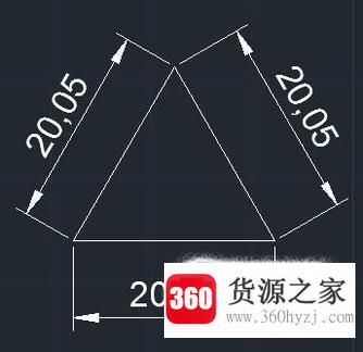 autocad中怎么绘制等边三角形