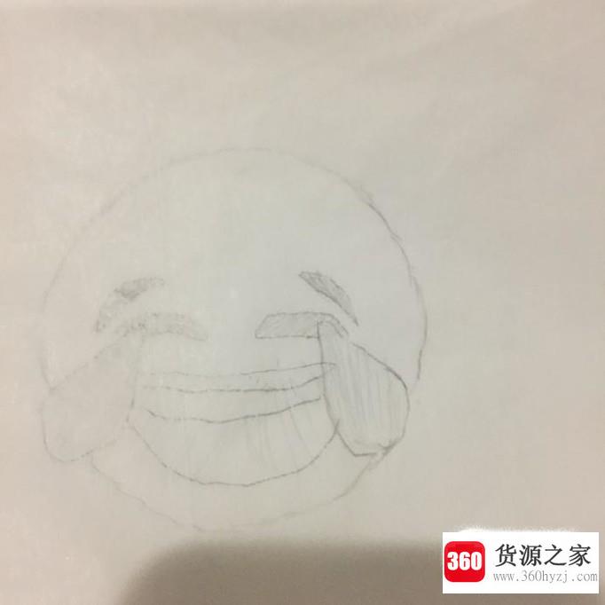 怎么画笑哭表情的简笔画