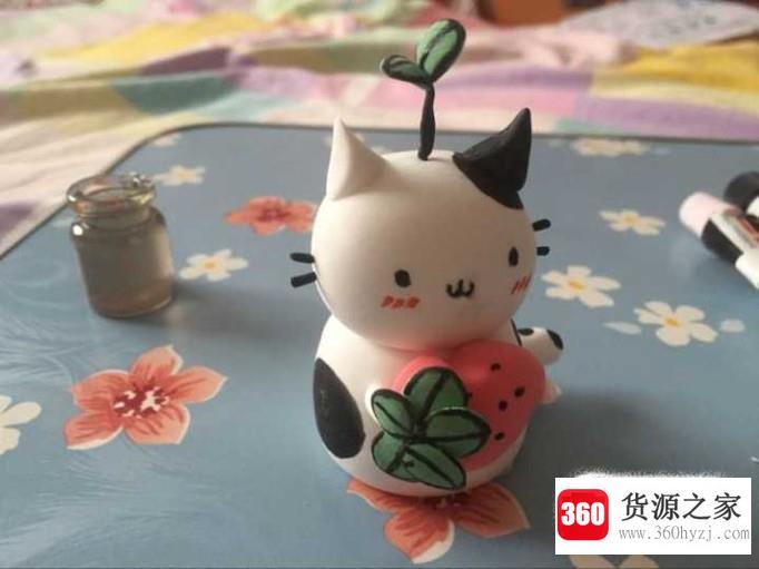 怎么用超轻粘土创造一个幼儿园级别的粘土小猫?