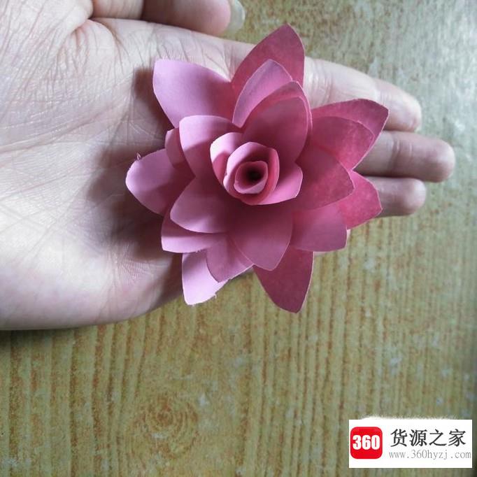 手工折纸莲花制作