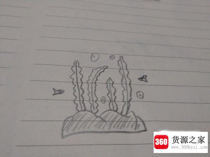 怎么画海草简笔画